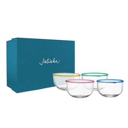 Juliska Nell Glass 4.5" Bowls (Assort. Set of 4)