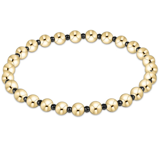 enewton EXTENDS Faceted Hematite Grateful Pattern 5mm Bead Bracelet