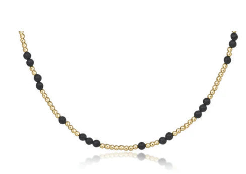 enewton 15" Choker Hope Unwritten Gemstone in Faceted Onyx