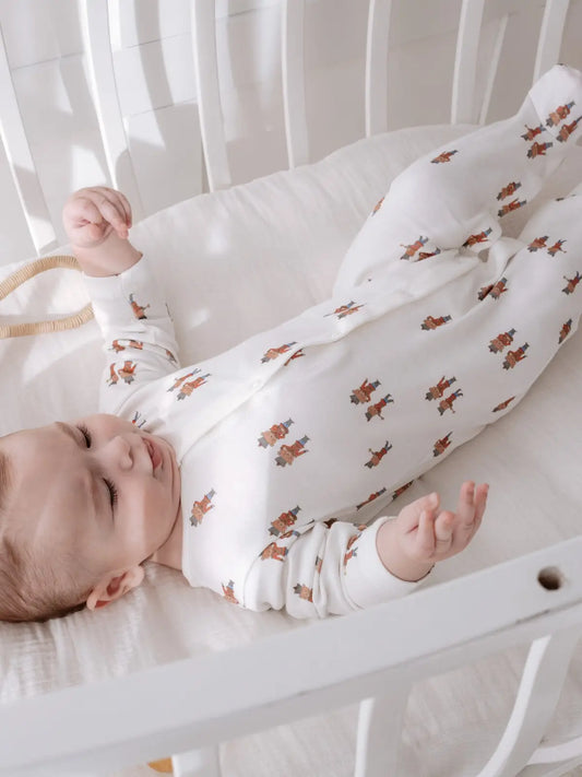 Baby Footed Onesie in Tin Soldier | Atelier Babbi