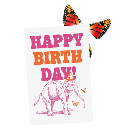 Big Birthday Card with Magic Butterfly