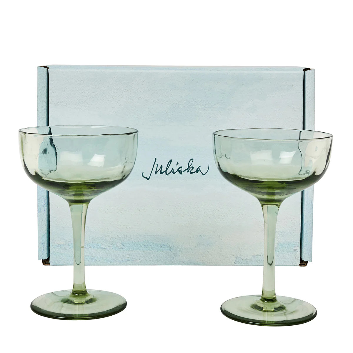 Juliska Puro Glass Cocktail Coupes (Set of 2)