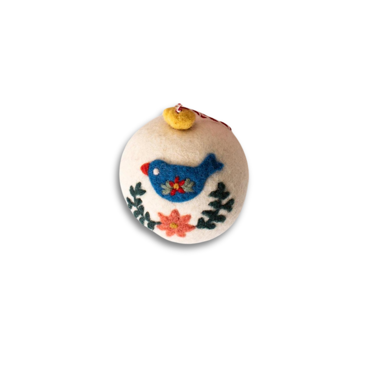 Woolen Folk Art Orbs Ball Ornament