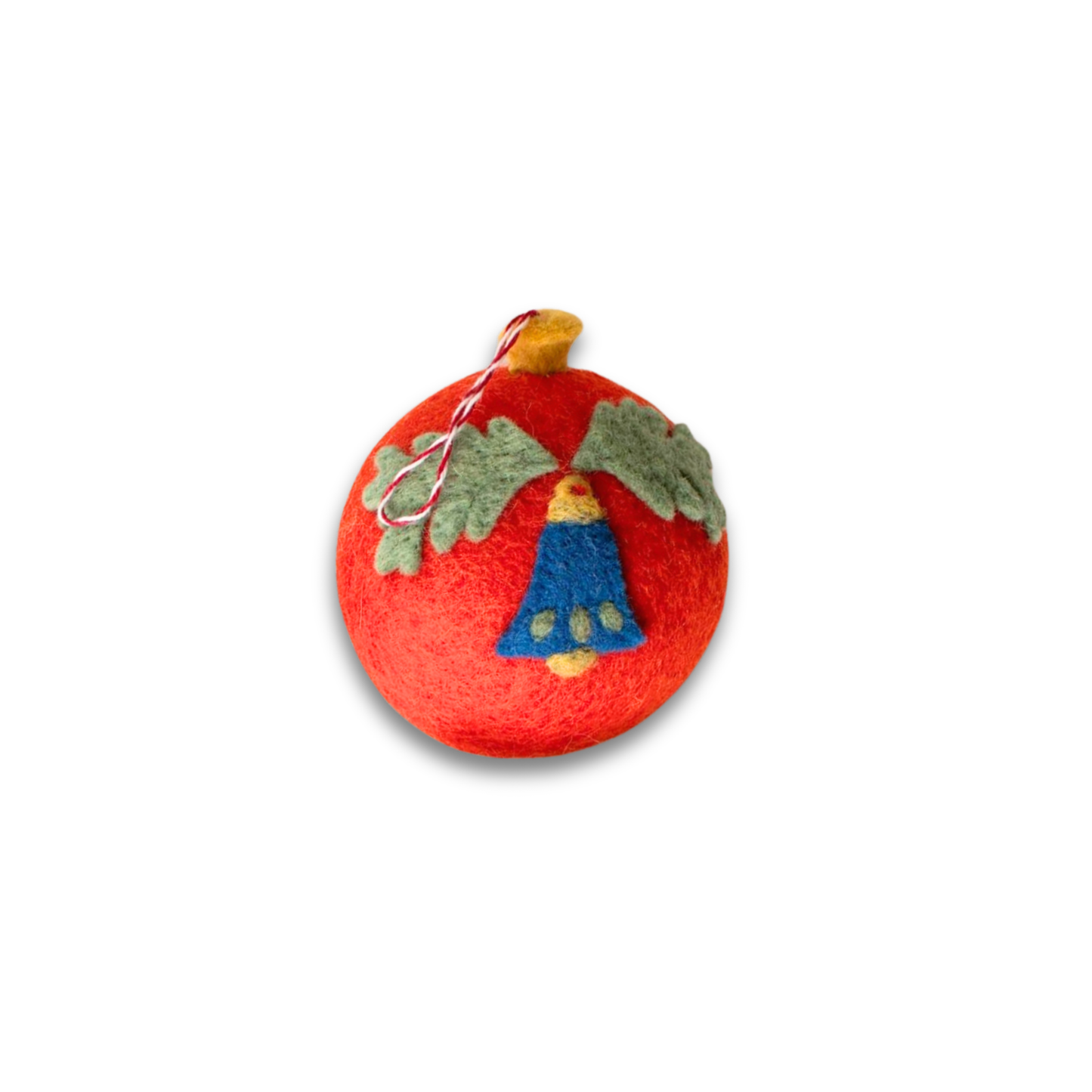 Woolen Folk Art Orbs Ball Ornament
