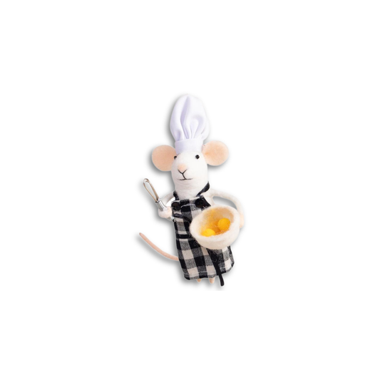 Felt Wool Baker Mouse Ornament