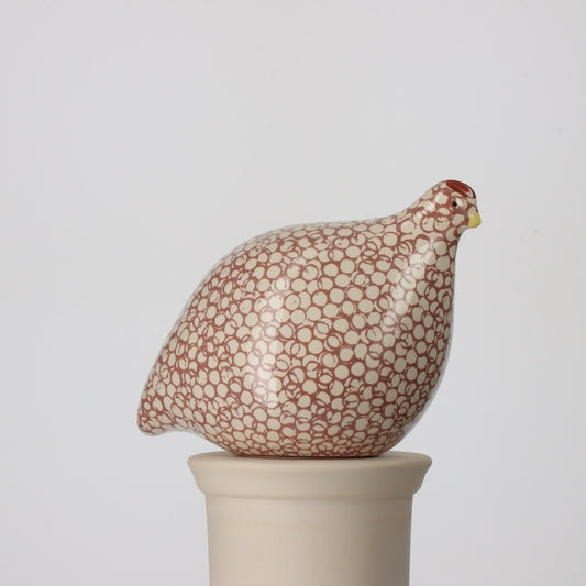 Small Quail White Spotted Pink