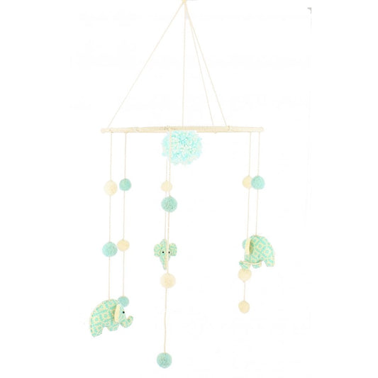 Fiona Walker Blue Print Elephant Mobile
