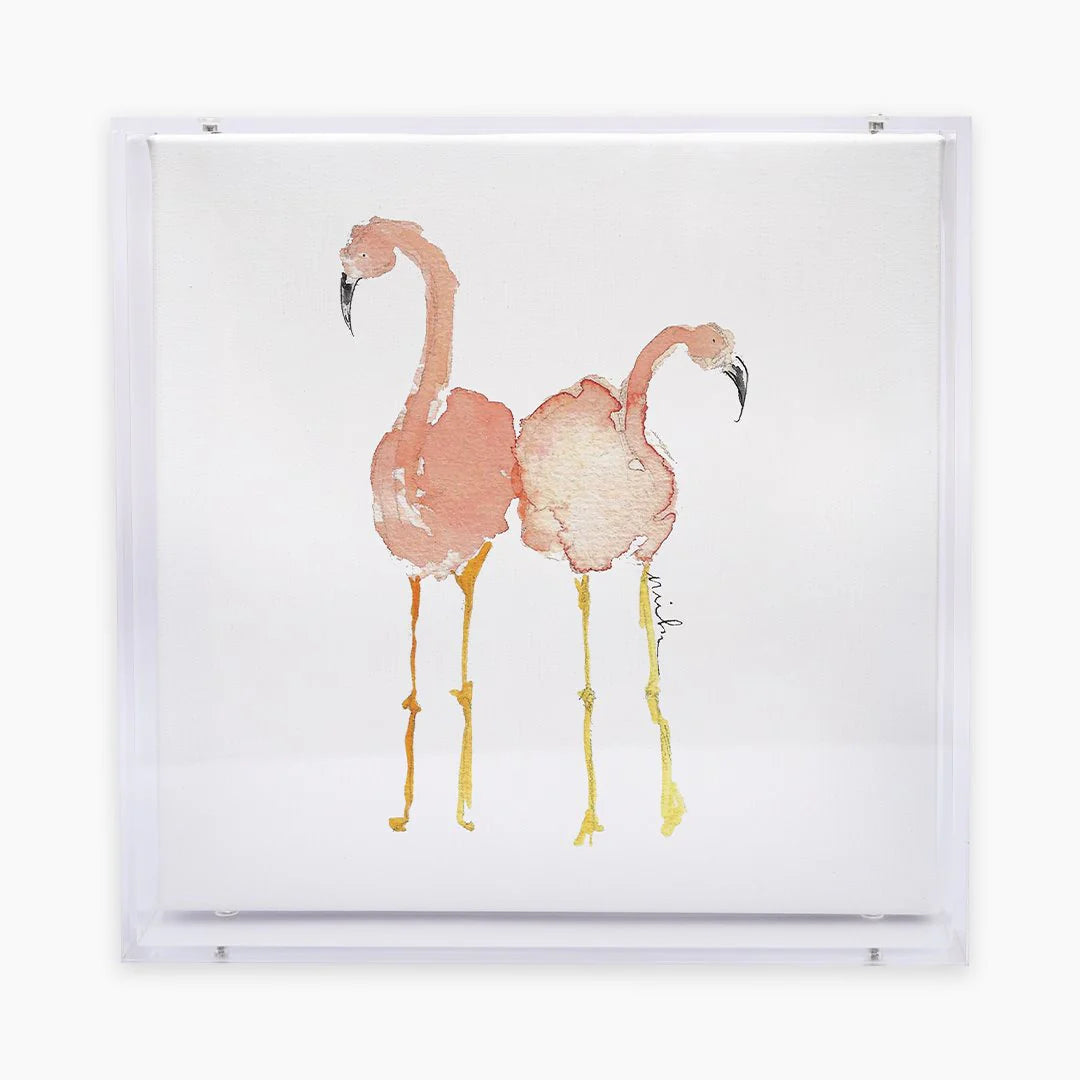 Flamingo Acrylic Shadow Box Print, Anne Neilson
