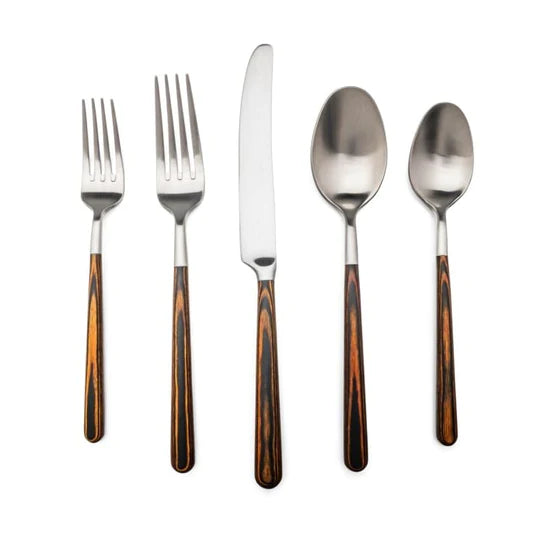 Simon Pearce Hampton Hazel 5-Piece Flatware Setting, Gift Boxed
