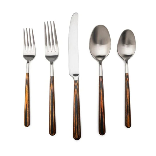 Simon Pearce Hampton Hazel 5-Piece Flatware Setting, Gift Boxed