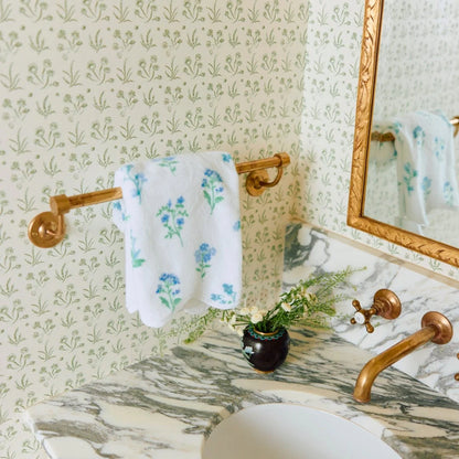 Pair of Scalloped Hand Towels in Frances Floral