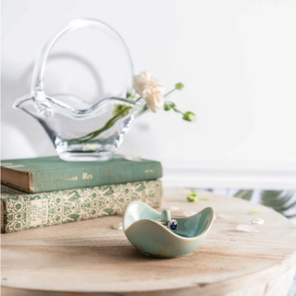 Simon Pearce Crystalline Ring Holder Candent, Jade