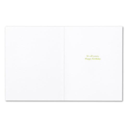 "Taste the here and now" Birthday Card - Positively Green