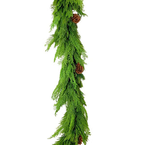 Mixed Christmas Cypress Garland, 72"