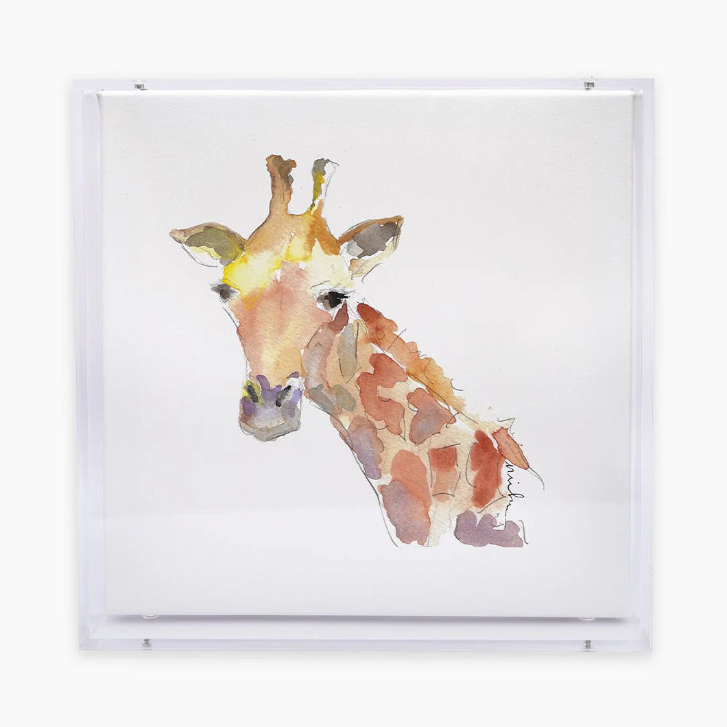 Giraffe Acrylic Shadow Box Print - Anne Neilson