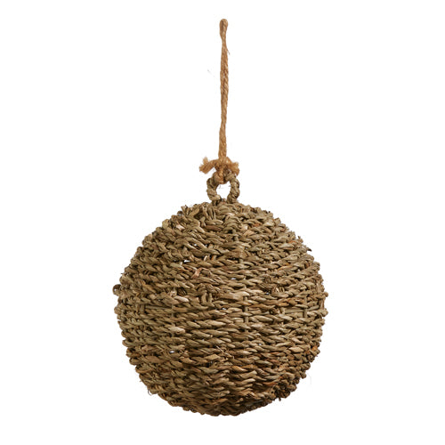 5.5" NATURAL WOVEN BALL ORNAMENT