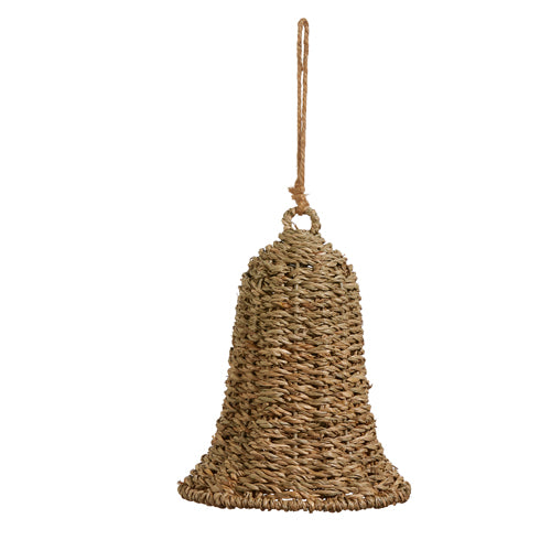 7" NATURAL WOVEN BELL ORNAMENT