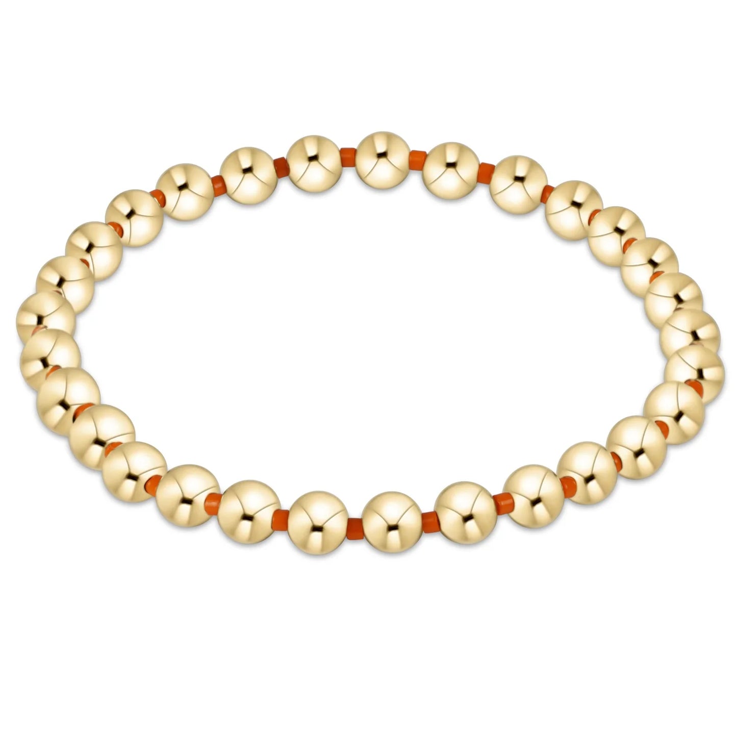 enewton Gameday Hope Grateful 5mm Bead Bracelet in Orange
