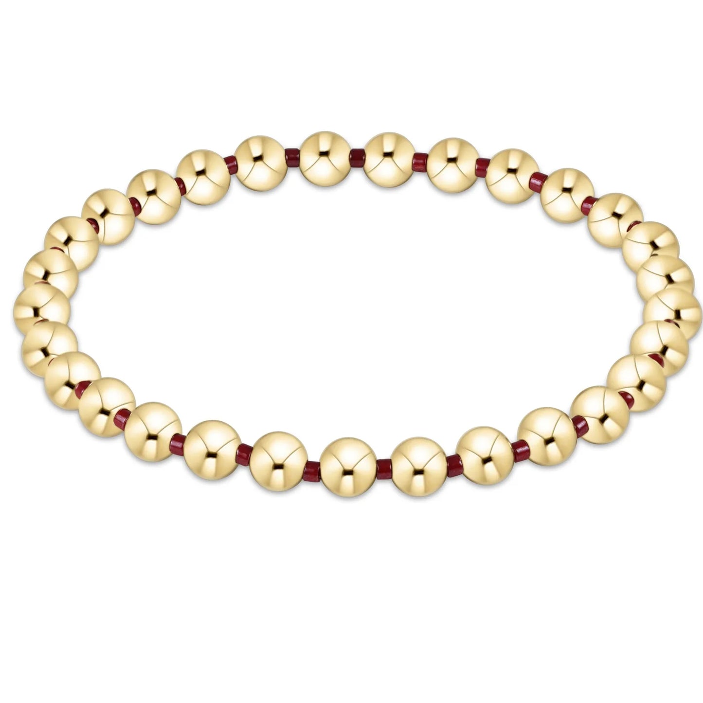 enewton Gameday Hope Grateful 5mm Bead Bracelet in Wine