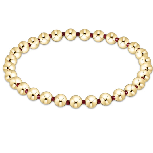 enewton Gameday Hope Grateful 5mm Bead Bracelet in Wine