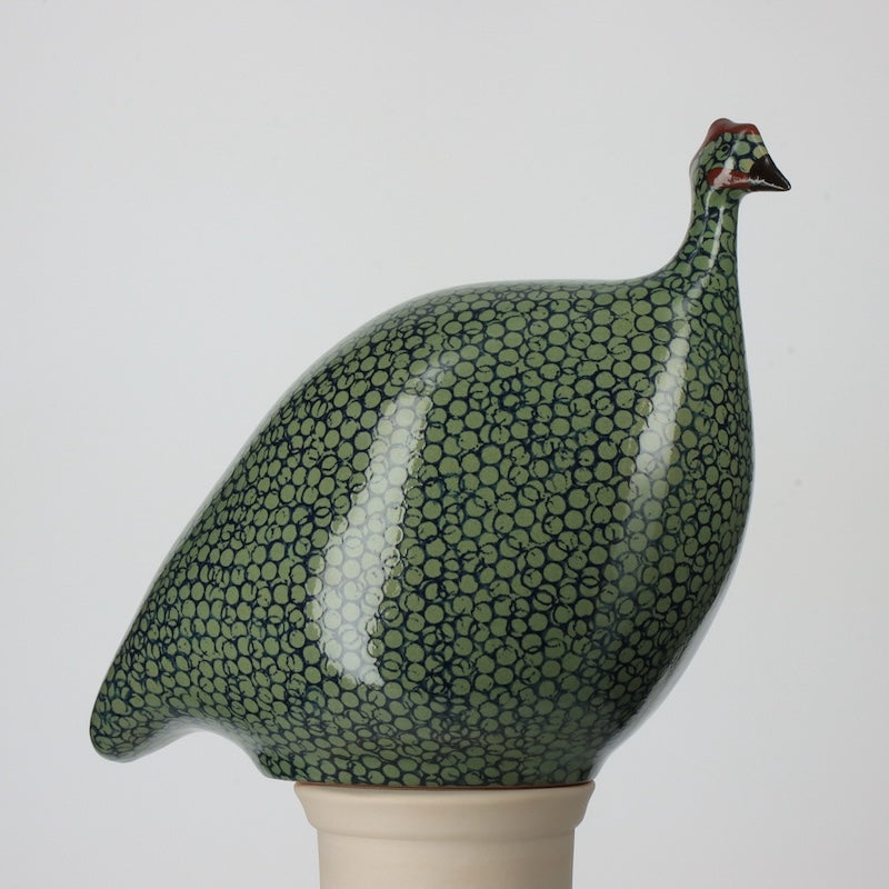 Guinea Fowl Green Spotted Cobalt