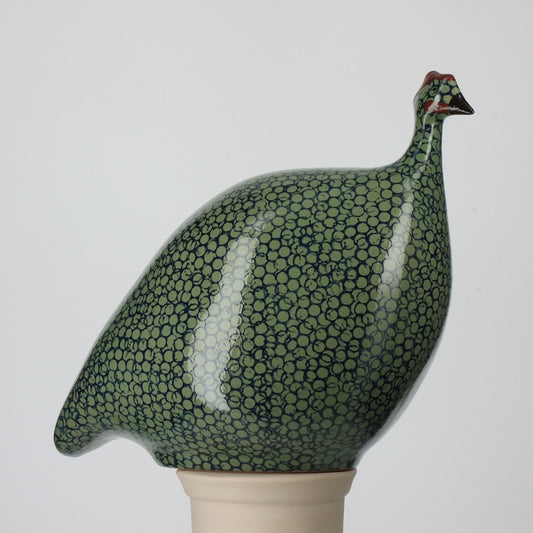 Guinea Fowl Green Spotted Cobalt