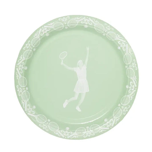 Green Tennis Dessert Plates