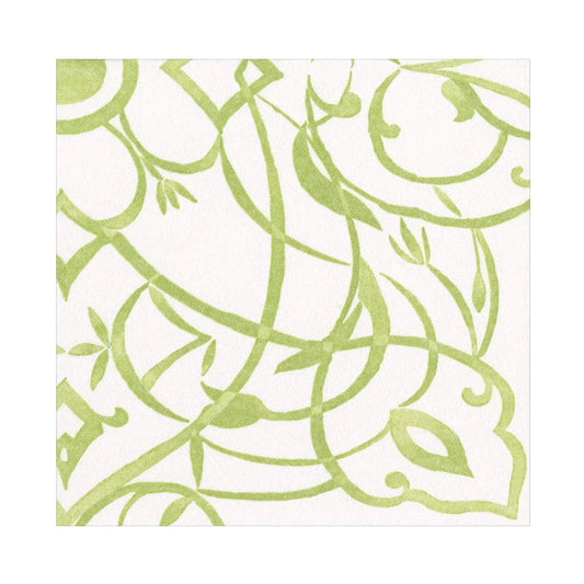 Algarve Paper Linen Luncheon Napkins in Moss