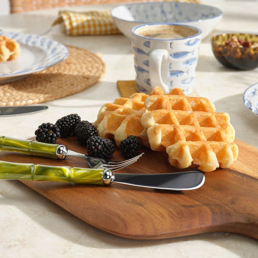 Lulu 3-Piece Cheese Knives Set in Olive and Stainless