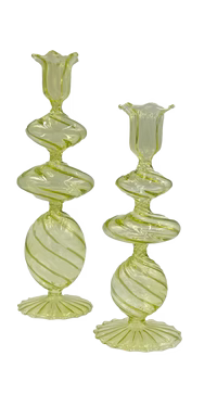 Green Candlesticks (Set of 2)