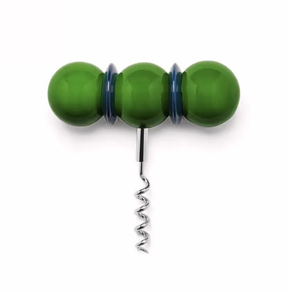 Leaf Green & Navy Bobbin Corkscrew