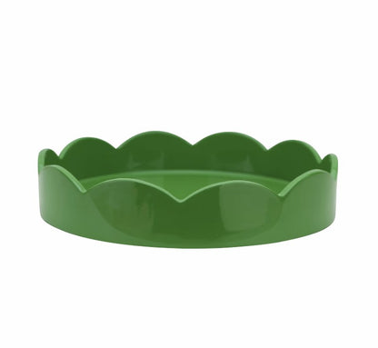 Leaf Green Small Round Scallop Tray