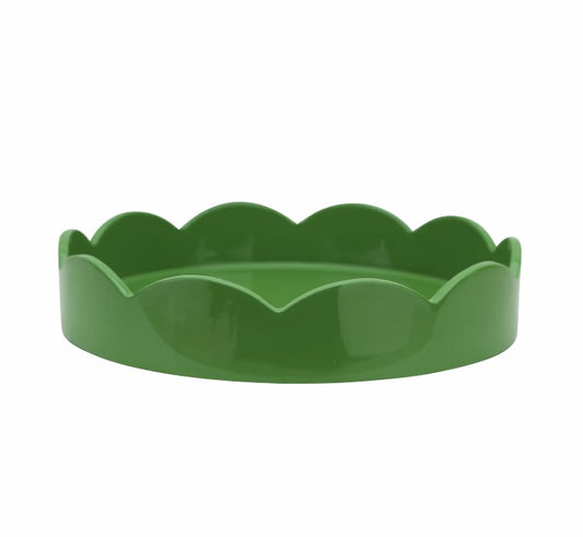 Leaf Green Small Round Scallop Tray