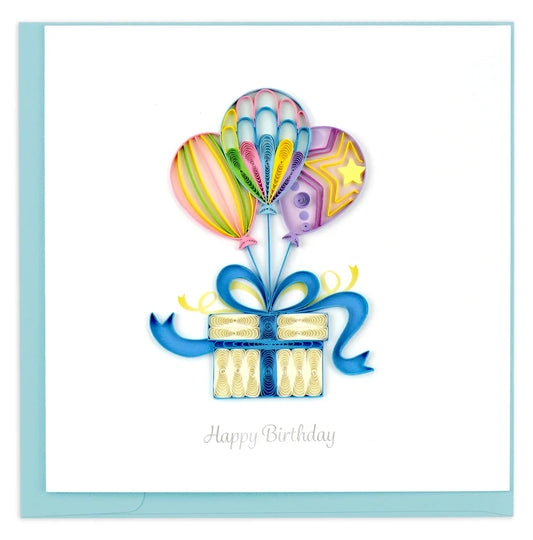 Quilling Card Balloon Surprise Happy Birthday