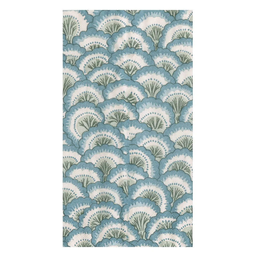 Pontchartrain Scallop Blue Guest Towel Napkins