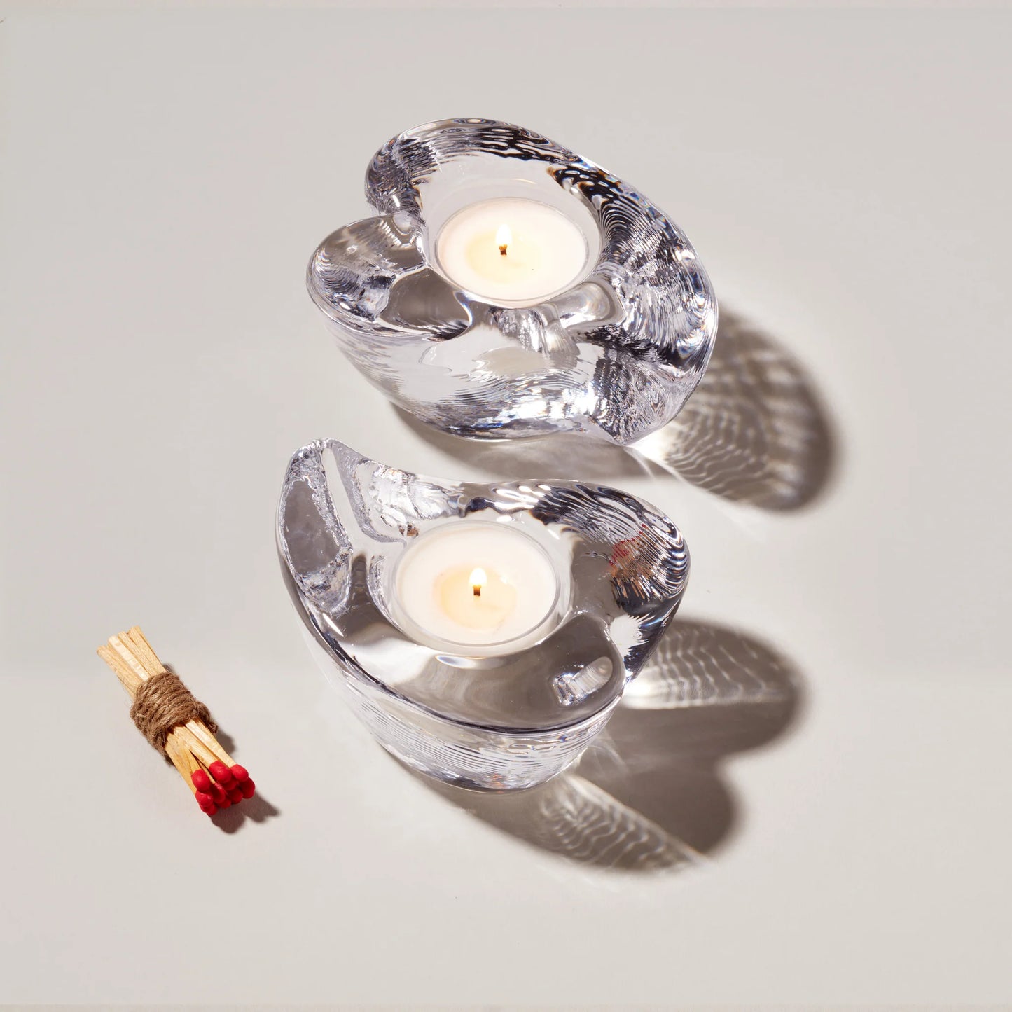 Simon Pearce Twist Heart Tea Light
