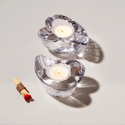 Simon Pearce Twist Heart Tea Light
