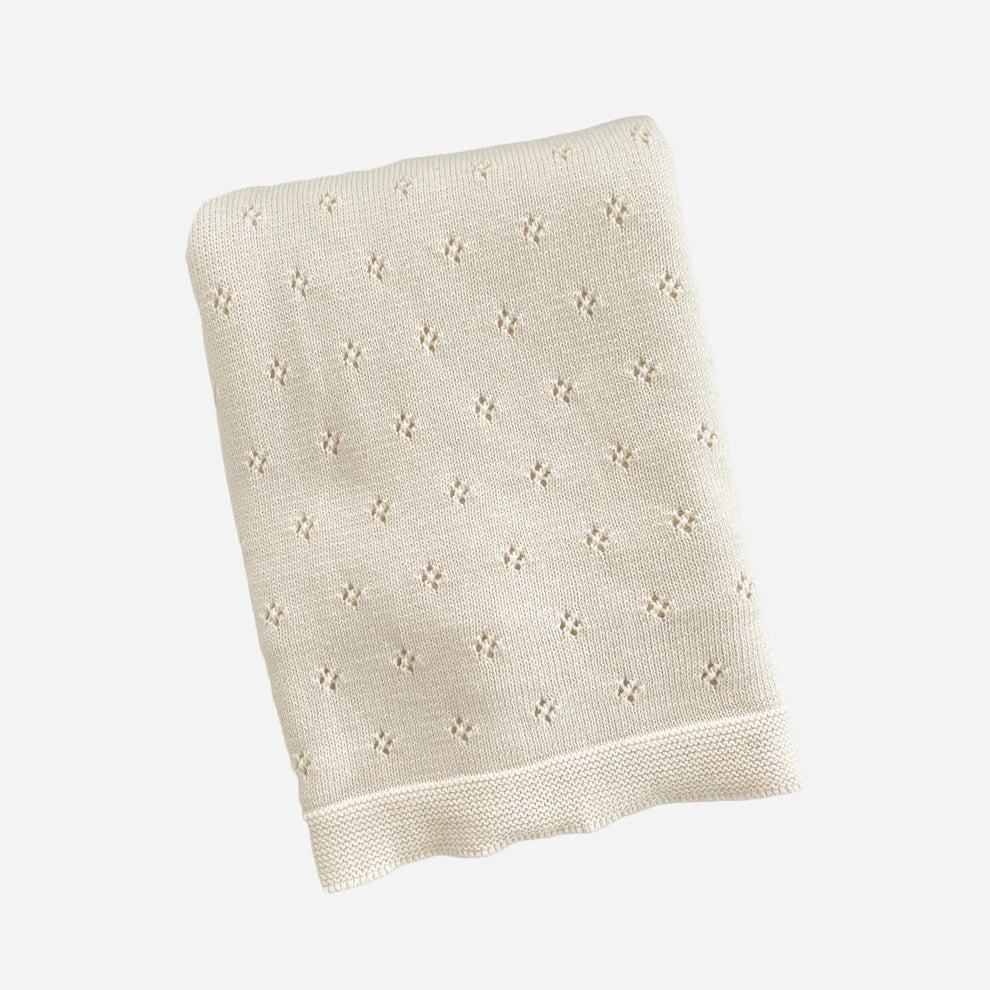 Heirloom Pique Blanket in Cream