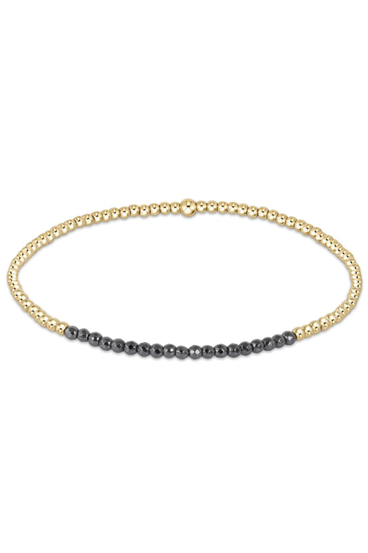 enewton Faceted Hematite - Gold Bliss 2mm Beaded Bracelet