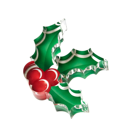 Acrylic Holly Berries Napkin Weight