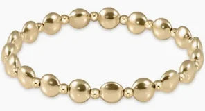 enewton Honesty Gold Grateful Pattern 6mm Bead Bracelet