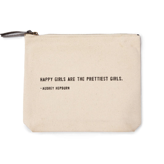 Happy Girls (Audrey Hepburn) Canvas Zip Bag, Sugarboo