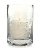 Simon Pearce Engraved Evergreen Hurricane, Medium