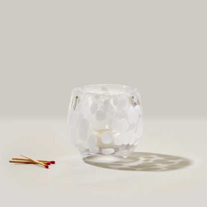 Simon Pearce Burlington Snowfall Tealight in Gift Box