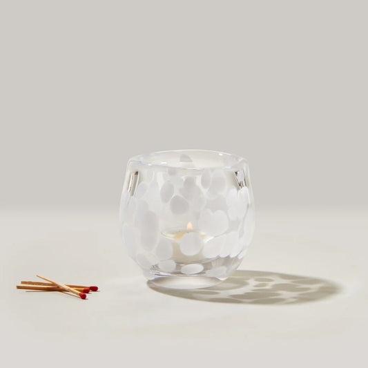 Simon Pearce Burlington Snowfall Tealight in Gift Box