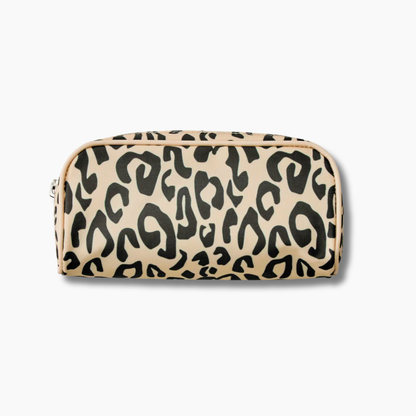 Patterned Toiletry Bag in Leopard