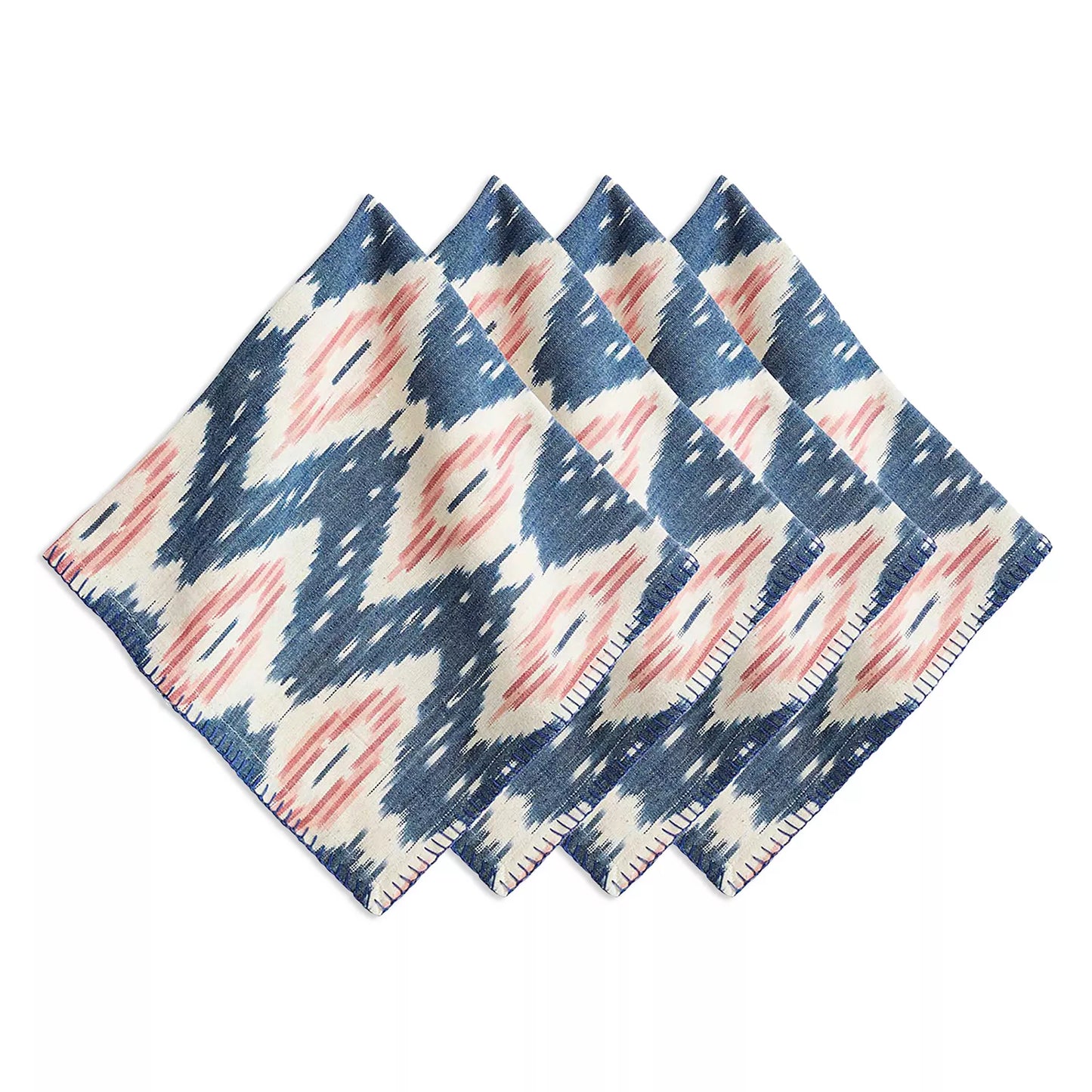 Juliska Ikat Napkins in Blue & Pink (Set of 4)