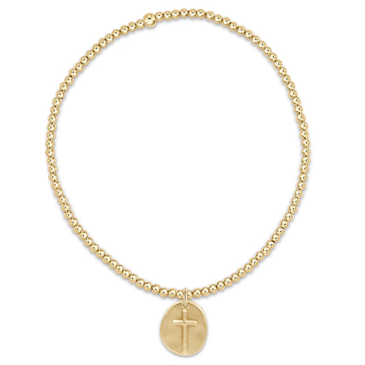 enewton Classic Gold 4mm Bead Bracelet Inspire Gold Charm
