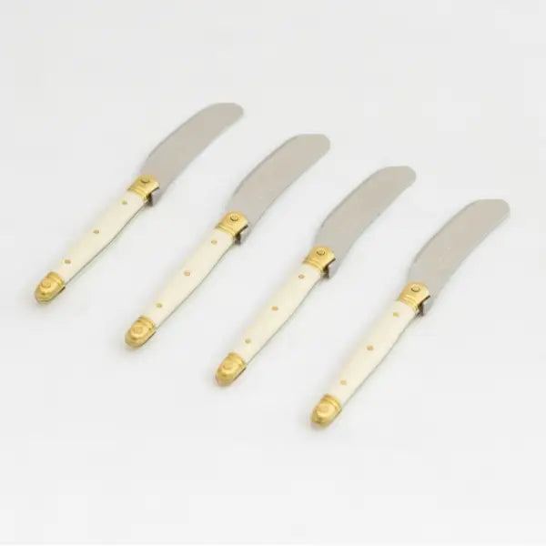 Jean Dubost Ivory Spreaders Set of 4 in Wooden Box