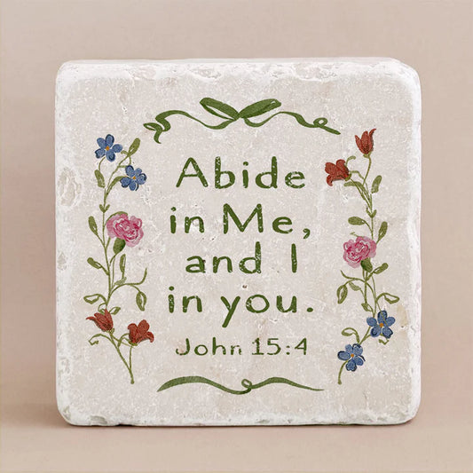 John 15:4 Scripture Stone, Twelve Stone Art